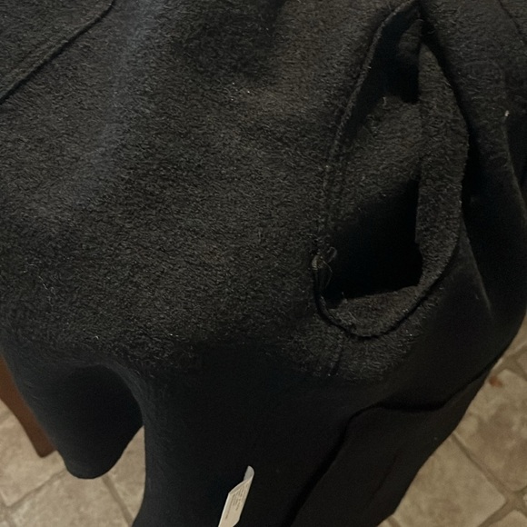 Hillary Radley Solid Black Wool Teddy Like Oversized Jacket sz XS - Picture 10 of 12